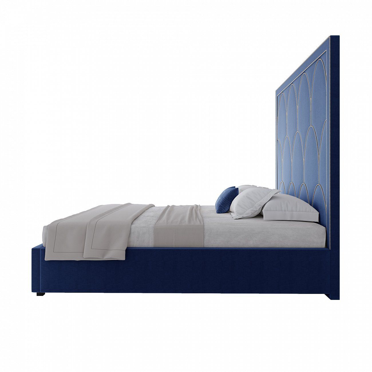 Double bed 180x200 cm blue Petals Queen