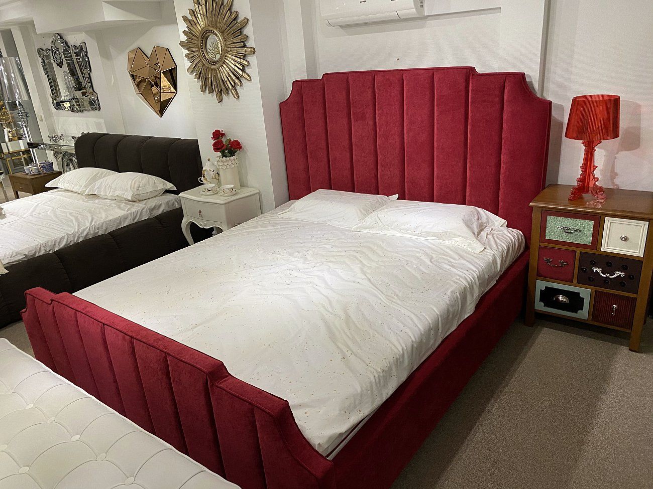 Кровать Bony односпальная с мягким изголовьем 90х200 см синяя