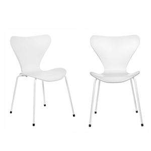 Комплект из 2-х стульев Seven Style белый с белыми ножками