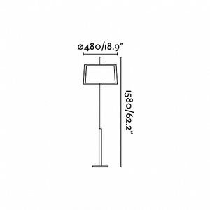 Floor lamp Saba nickel+black 68547