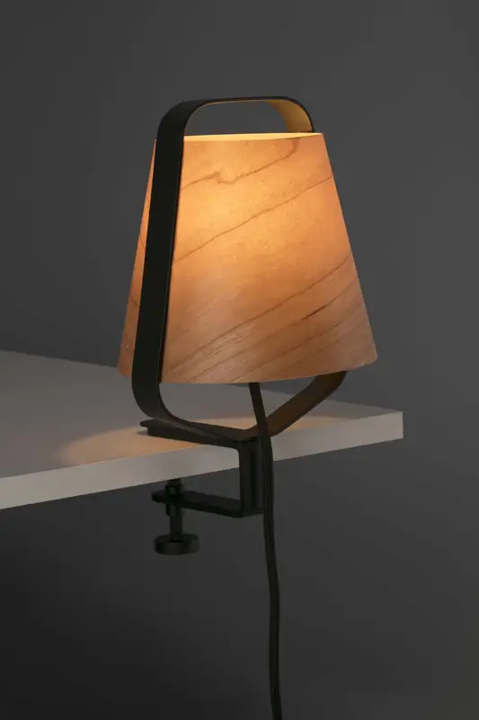 Лампа настольная Stood black+wood 29845
