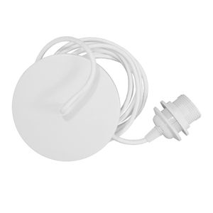 Rosette white connection kit, metal. canopic (cord-suspension) 2.1