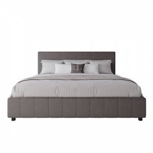 Кровать евро 200х200 см серо-коричневая Shining Modern