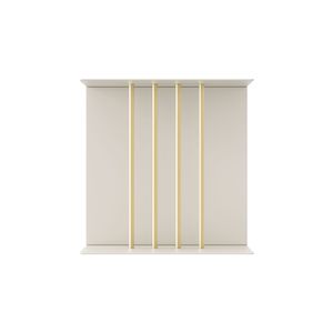 Shelf with Teaser divider, pearl white