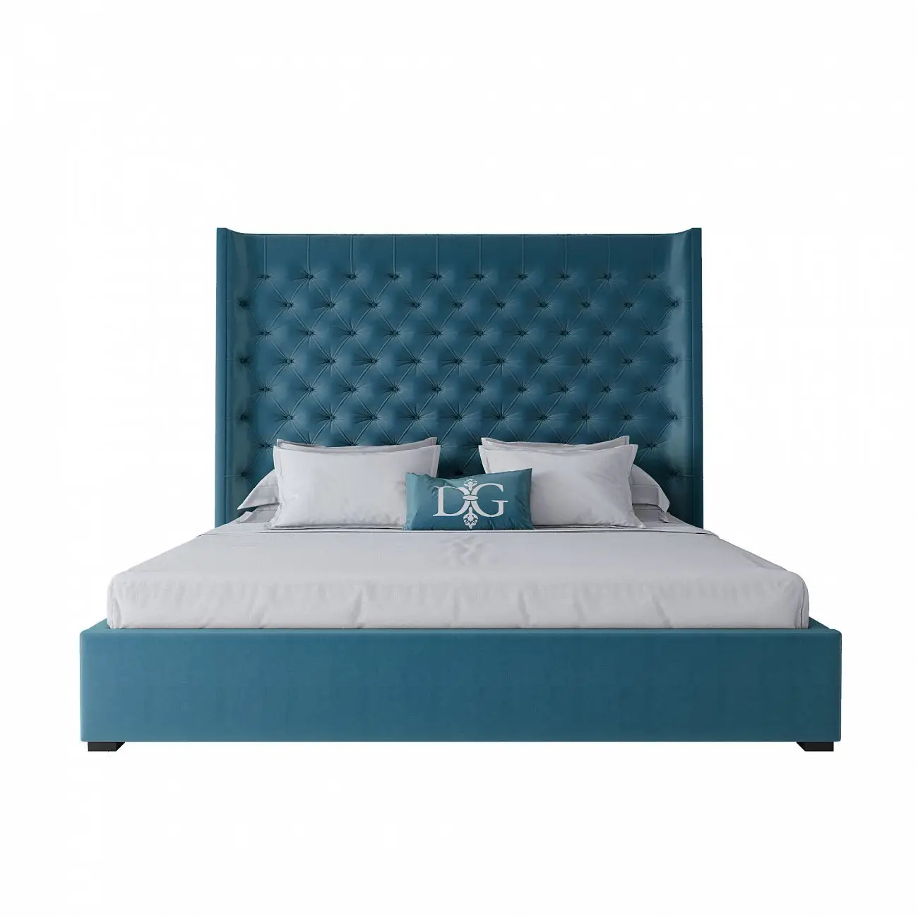 Large bed 200x200 Jackie King turquoise