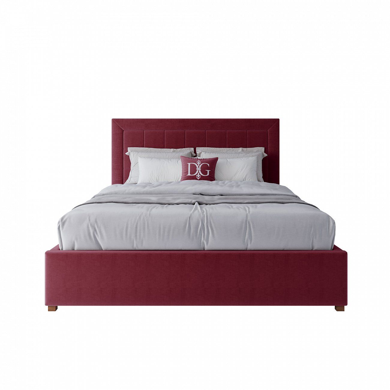 Кровать двуспальная 160х200 см красная Elizabeth