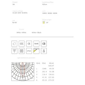 Встраиваемый светильник TDO3530W by Romatti
