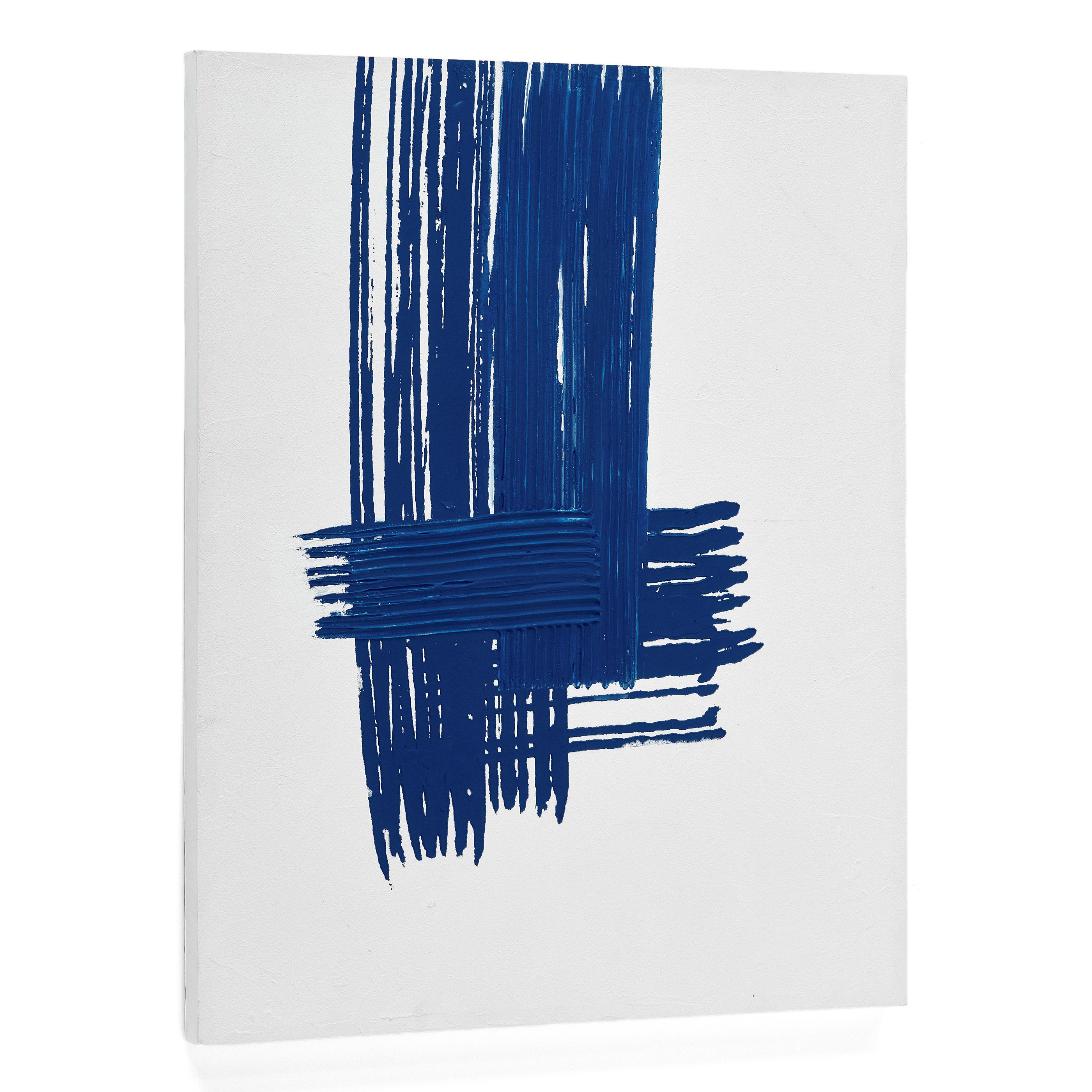 Sagaro Абстрактное полотно в бело-голубых тонах 80 x 100 см Sagaro