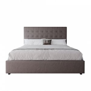 Кровать двуспальная 180х200 см светло-коричневая Royal Black