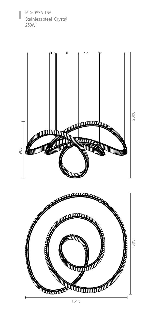 FERCE chandelier by Romatti