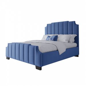 Кровать двуспальная 160х200 см синяя Bony