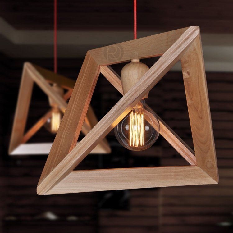 Pendant lamp Wood Triangle by Romatti