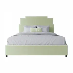 Кровать двуспальная 180x200 см зеленая Paxton Bed Mint