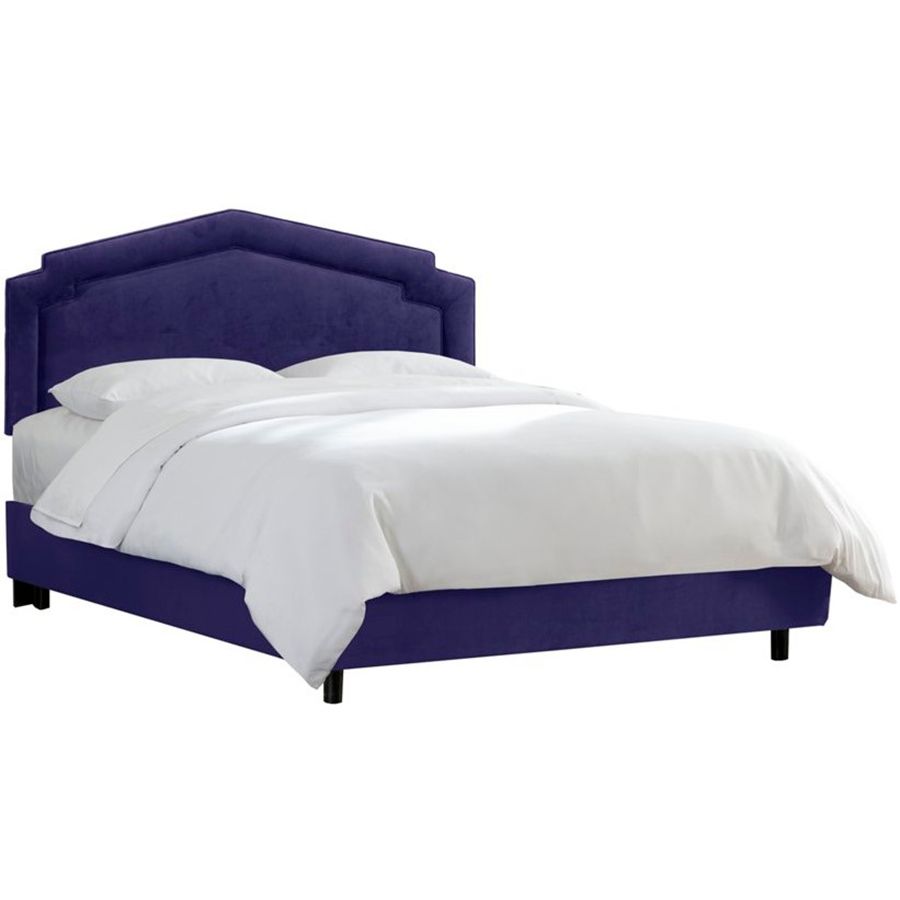 Double bed 160x200 cm blue Nina