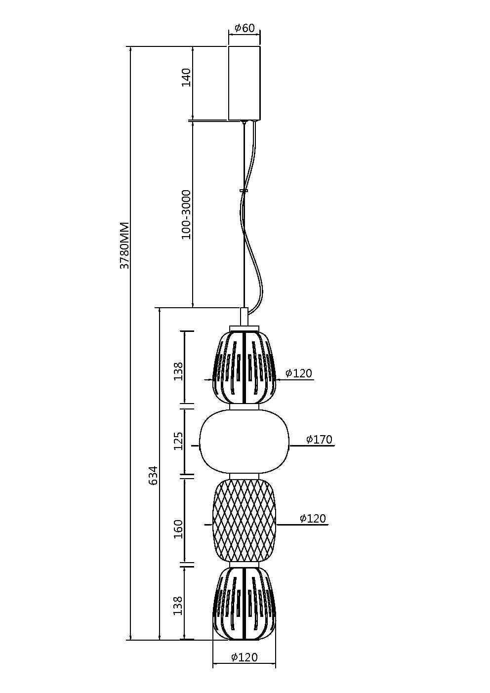 Подвесной светильник Pattern Modern