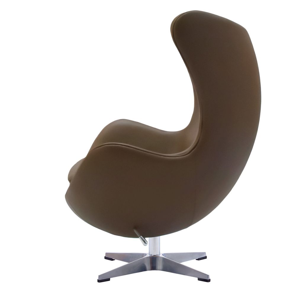 Кресло EGG STYLE CHAIR коричневый, экокожа
