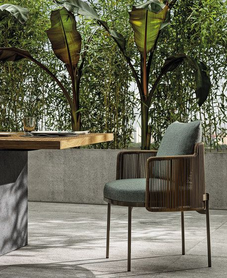 Outdoor chair TAPE CORD by Minotti
