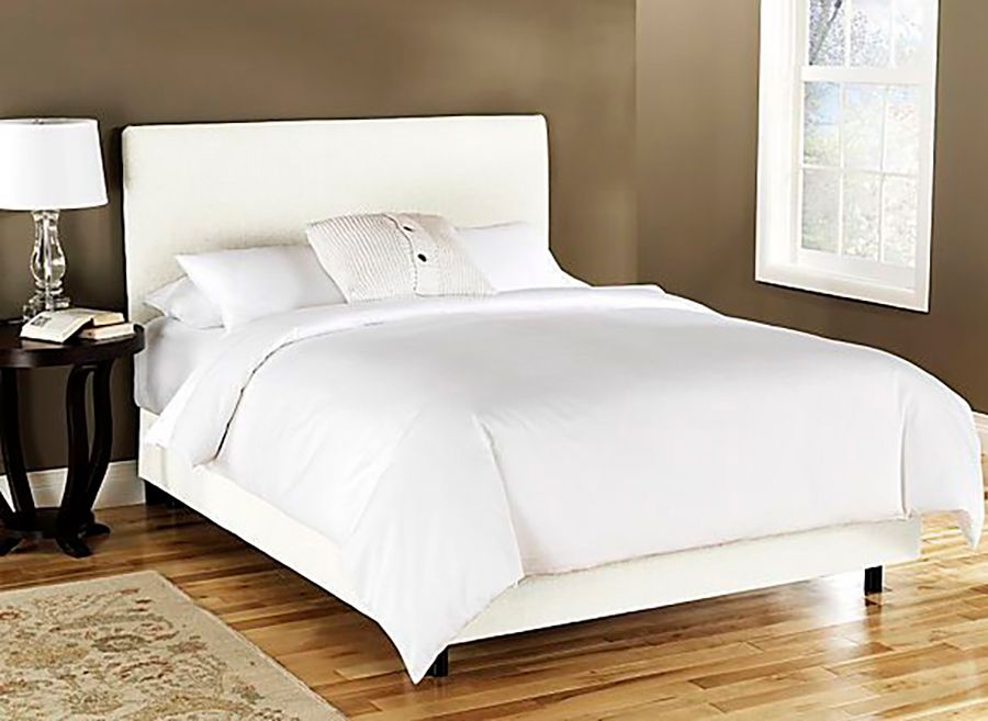 Double bed 160x200 cm White Frank Platform White