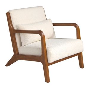 Кресло 5100/DC1580 с тканевой обивкой и деревянной конструкцией цвета ореха DC1580