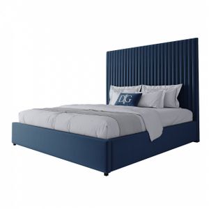 Double bed 180x200 cm blue Mora