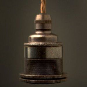 English lamp cartridges (lamp holders) Bronze with patina