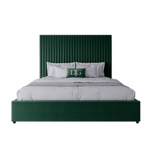 Кровать двуспальная 180х200 см зеленая Mora