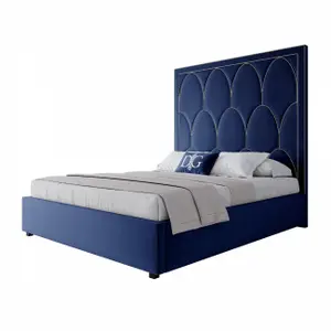 Кровать Petals Queen двуспальная 160х200 см синяя