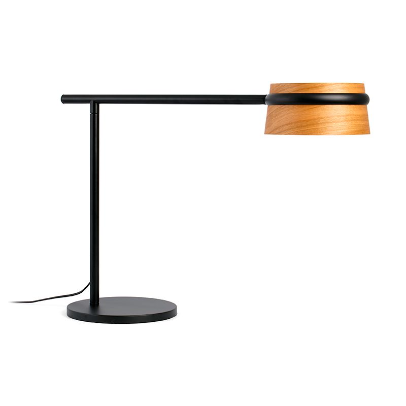 Table lamp Loop black+wood 29568