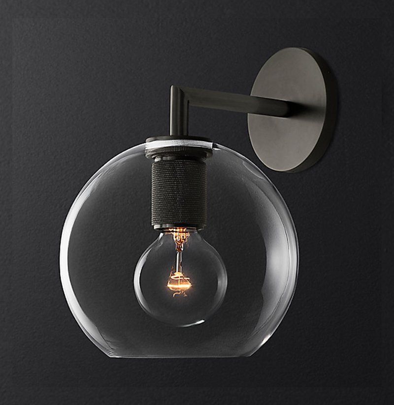 Wall lamp (Sconce) Globe Shade by Romatti