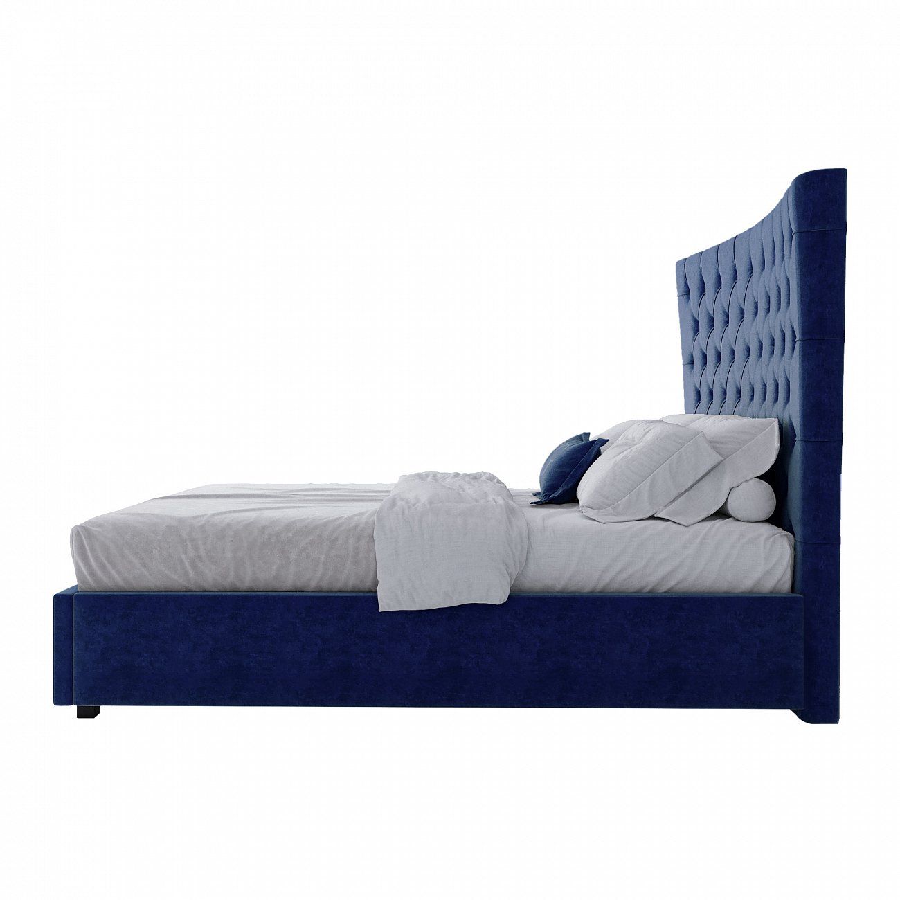 Teenage bed with carriage screed 140x200 blue QuickSand