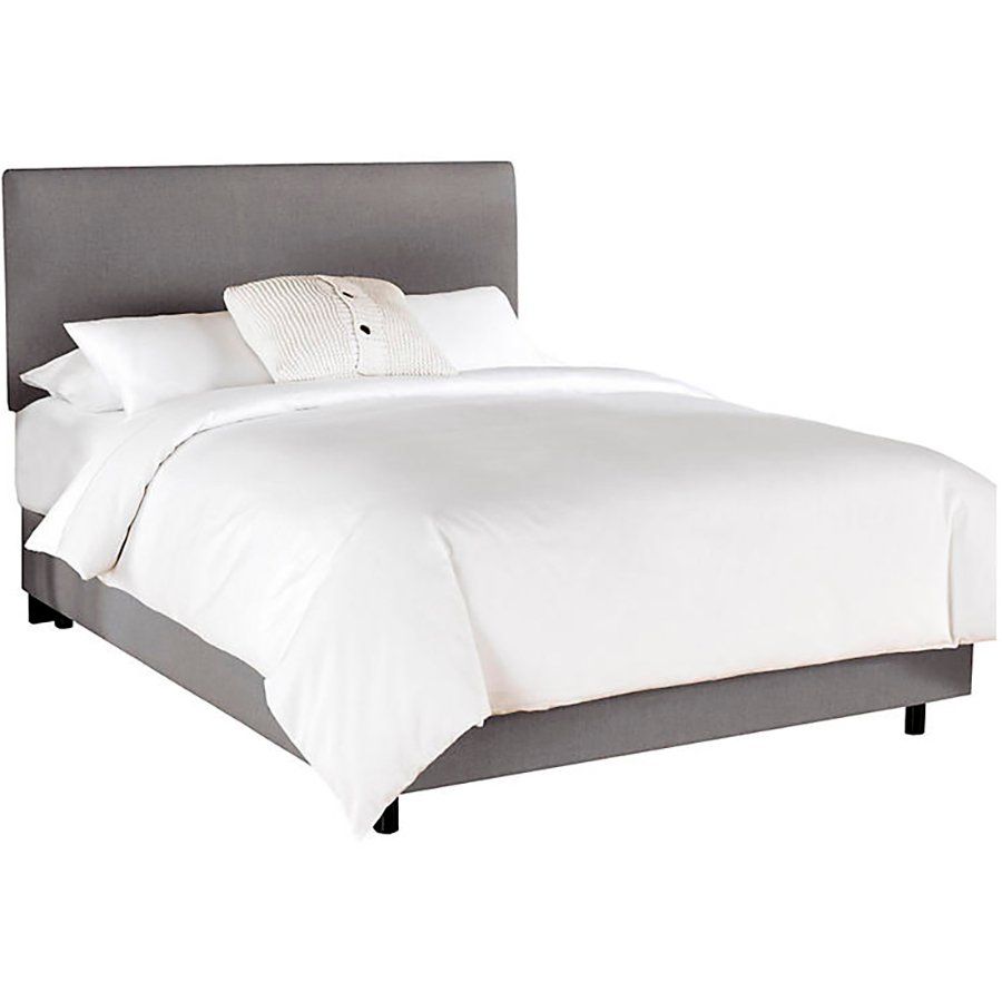 Double bed 160x200 cm gray Frank Platform Gray