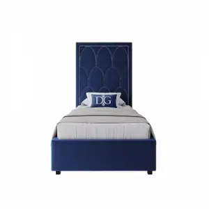 Single bed 90x200 Petals Queen blue