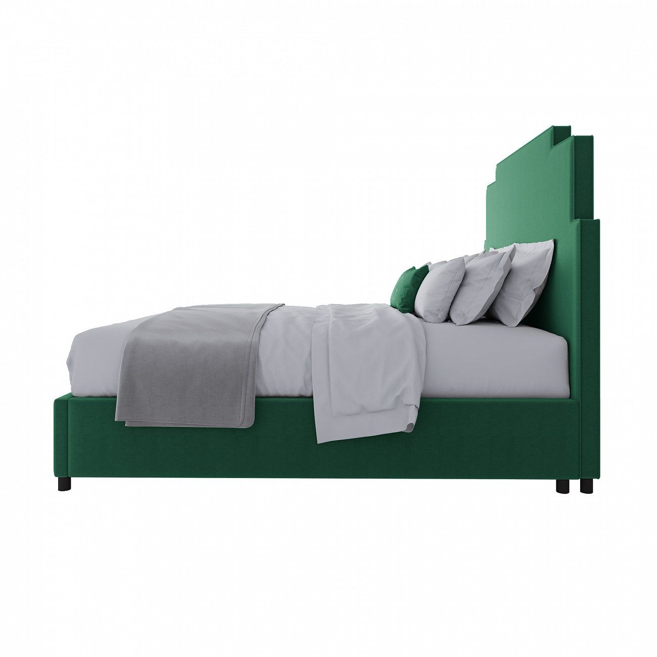 Кровать двуспальная 180х200 зеленая Paxton Emerald Velvet