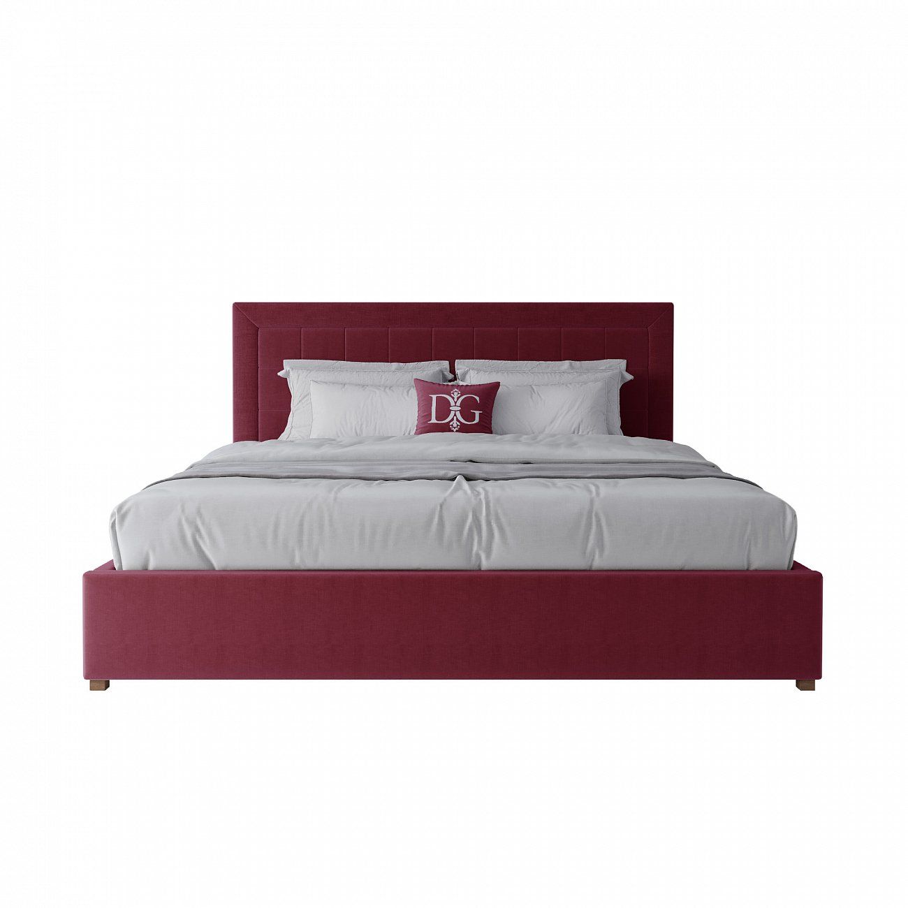 Large bed 200x200 Elizabeth red