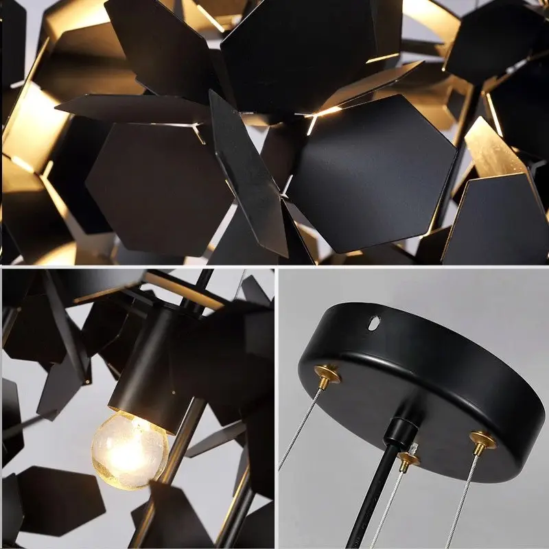 Дизайнерский светильник Black Flower by Romatti