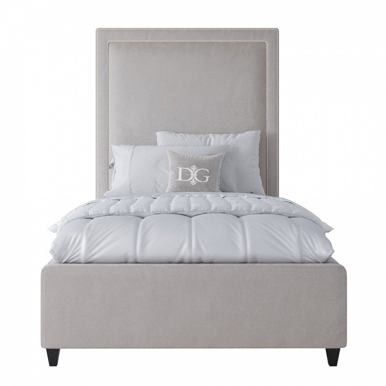 Single bed 90x200 grey Dakota