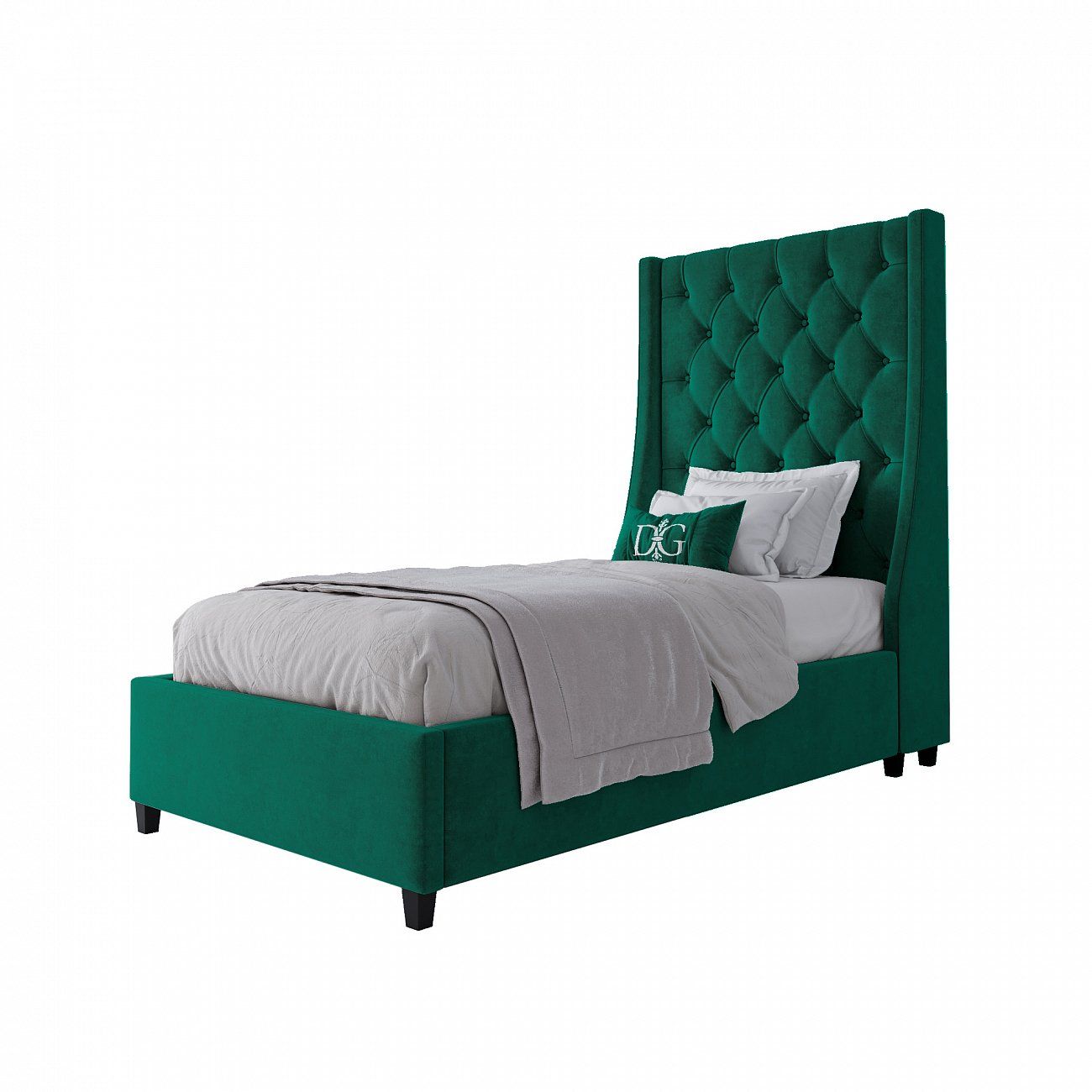 Single bed 90x200 Ada green MR
