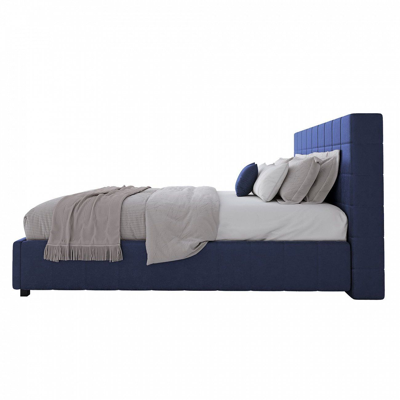 Кровать двуспальная 180х200 см синяя Shining Modern