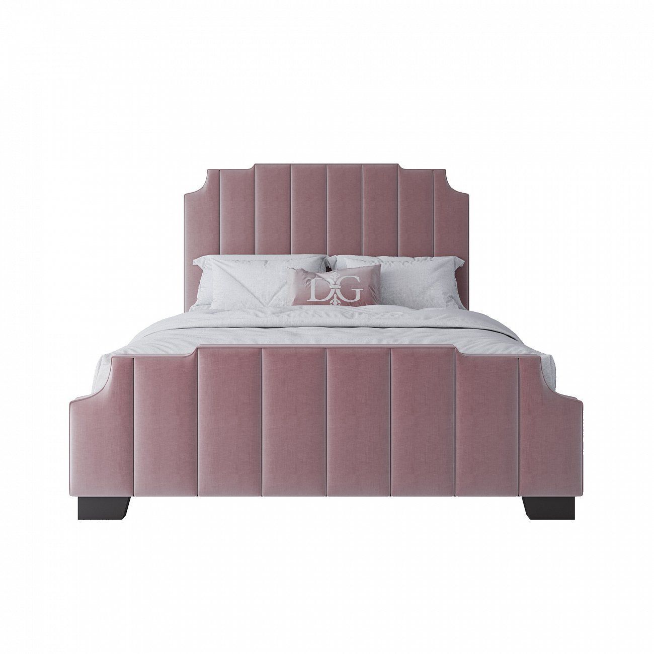 Bony double bed 160x200 cm pink