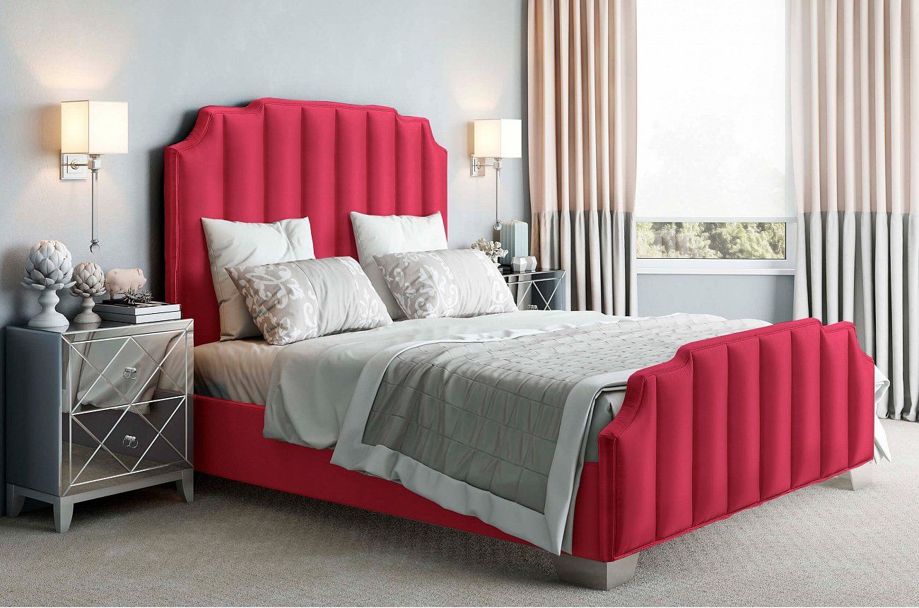 Кровать Bony двуспальная 160х200 см розовая
