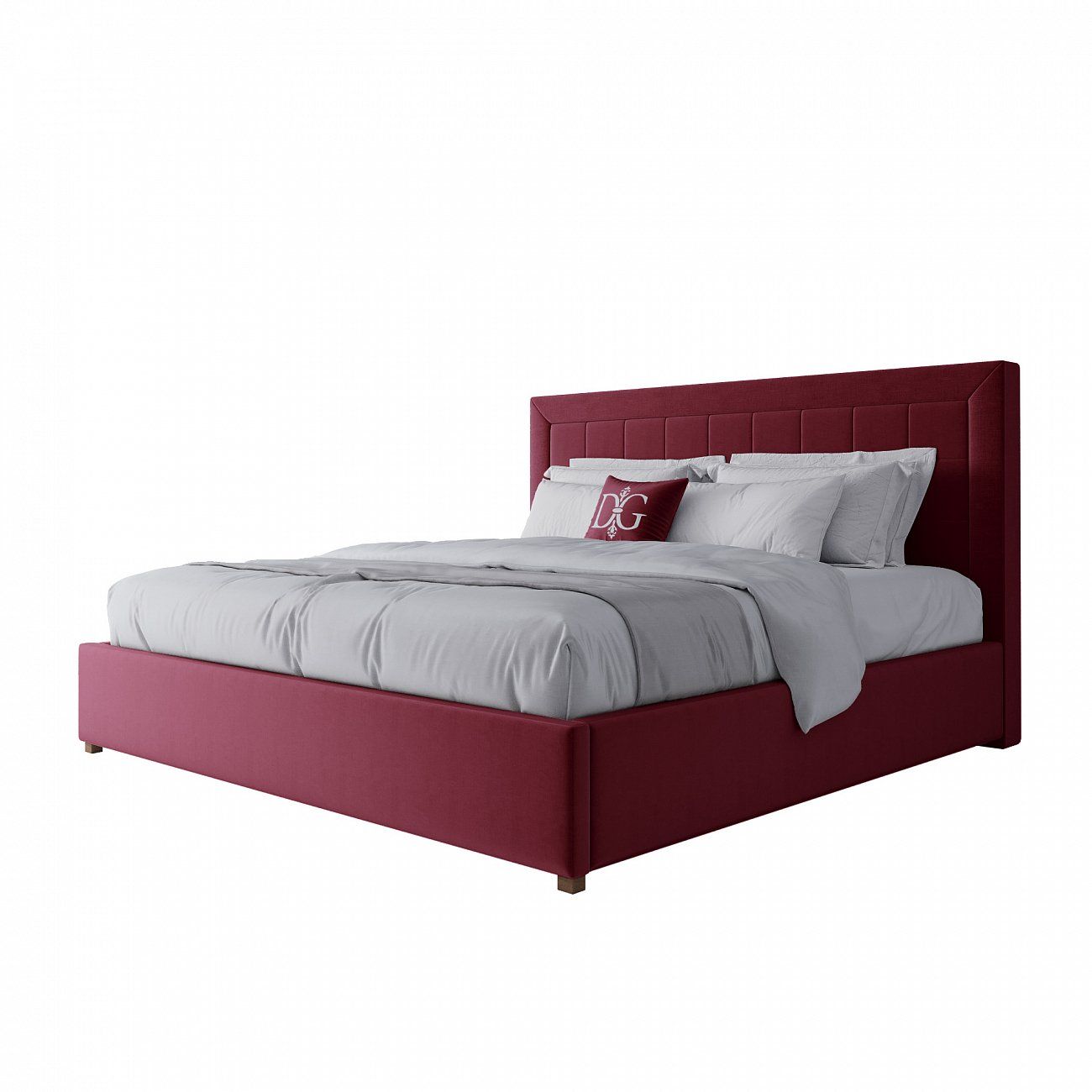 Double bed 180x200 cm red Elizabeth