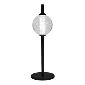 SL6120.404.01 Прикроватная лампа Черный/Прозрачное кракелированное стекло LED 1*8,5W 3000K PEEK