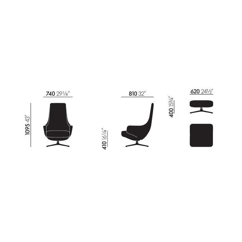 REPOS LOUNGE chair by Vitra