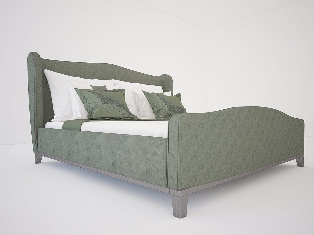 Double bed 160x200 grey Azhur