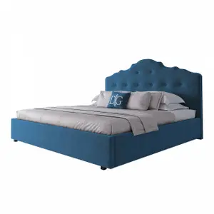 Euro bed with upholstered headboard 200x200 cm sea Wave Palace