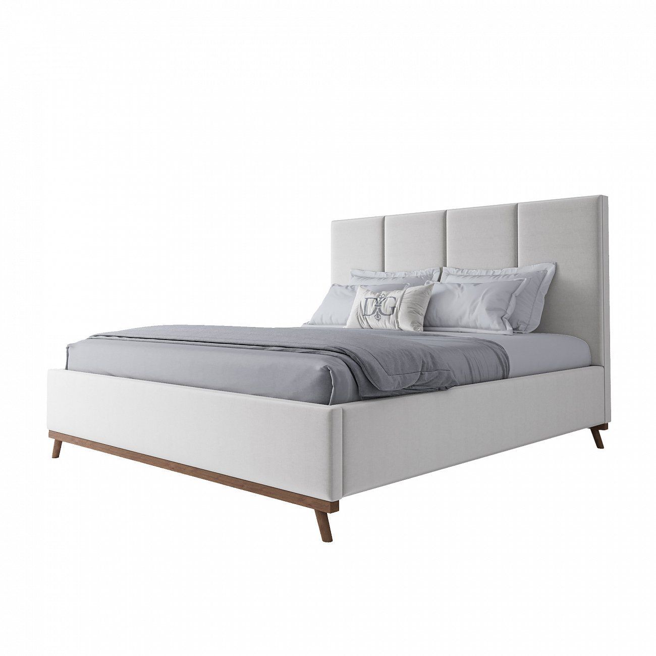 Double bed 180x200 white Carter Snowfall