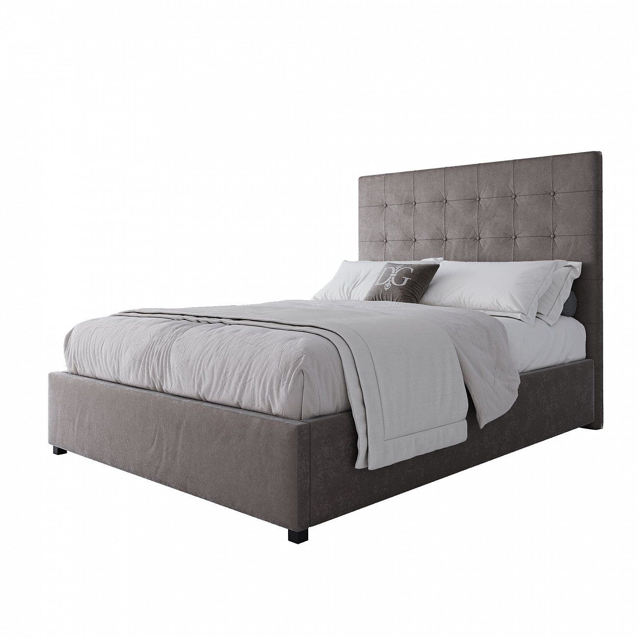 Teenage bed 140x200 grey-brown Royal Black