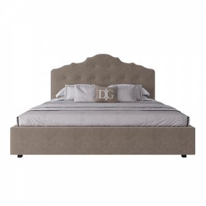 Euro bed with upholstered headboard 200x200 cm beige Palace