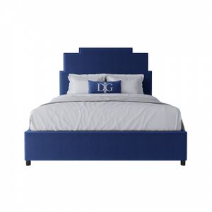 Кровать двуспальная 160x200 см синяя Paxton Bed Light Blue