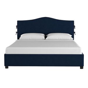Кровать двуспальная 160х200 см синяя Eloise